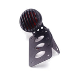 Harley Chopper Bobber Cafe Racer Vintage old school Scrambler Custom Side Axle Mount License Plate Holder Grille Taillight Stop Tail Light - pazoma