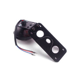 Harley Chopper Bobber Cafe Racer Vintage old school Scrambler Custom Side Axle Mount License Plate Holder Grille Taillight Stop Tail Light - pazoma