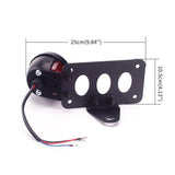 Harley Chopper Bobber Cafe Racer Vintage old school Scrambler Custom Side Axle Mount License Plate Holder Grille Taillight Stop Tail Light - pazoma