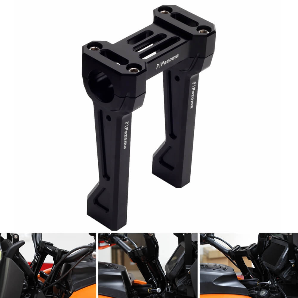 CNC aluminum Handlebar Tall Risers w/Top Clamp Cover kit for Harley Pan America 1250 ST Special CVO RA1250SE RA1250S RA1250 2021-2025 - pazoma