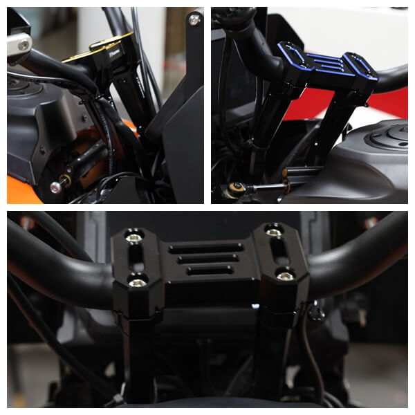 CNC aluminum Handlebar Tall Risers w/Top Clamp Cover kit for Harley Pan America 1250 ST Special RA1250S RA1250 CVO RA1250SE 2021-2025 - pazoma