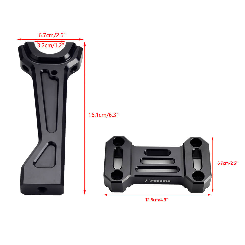 CNC aluminum Handlebar Tall Risers w/Top Clamp Cover kit for Harley Pan America 1250 ST Special CVO RA1250SE RA1250S RA1250 2021-2025 - pazoma