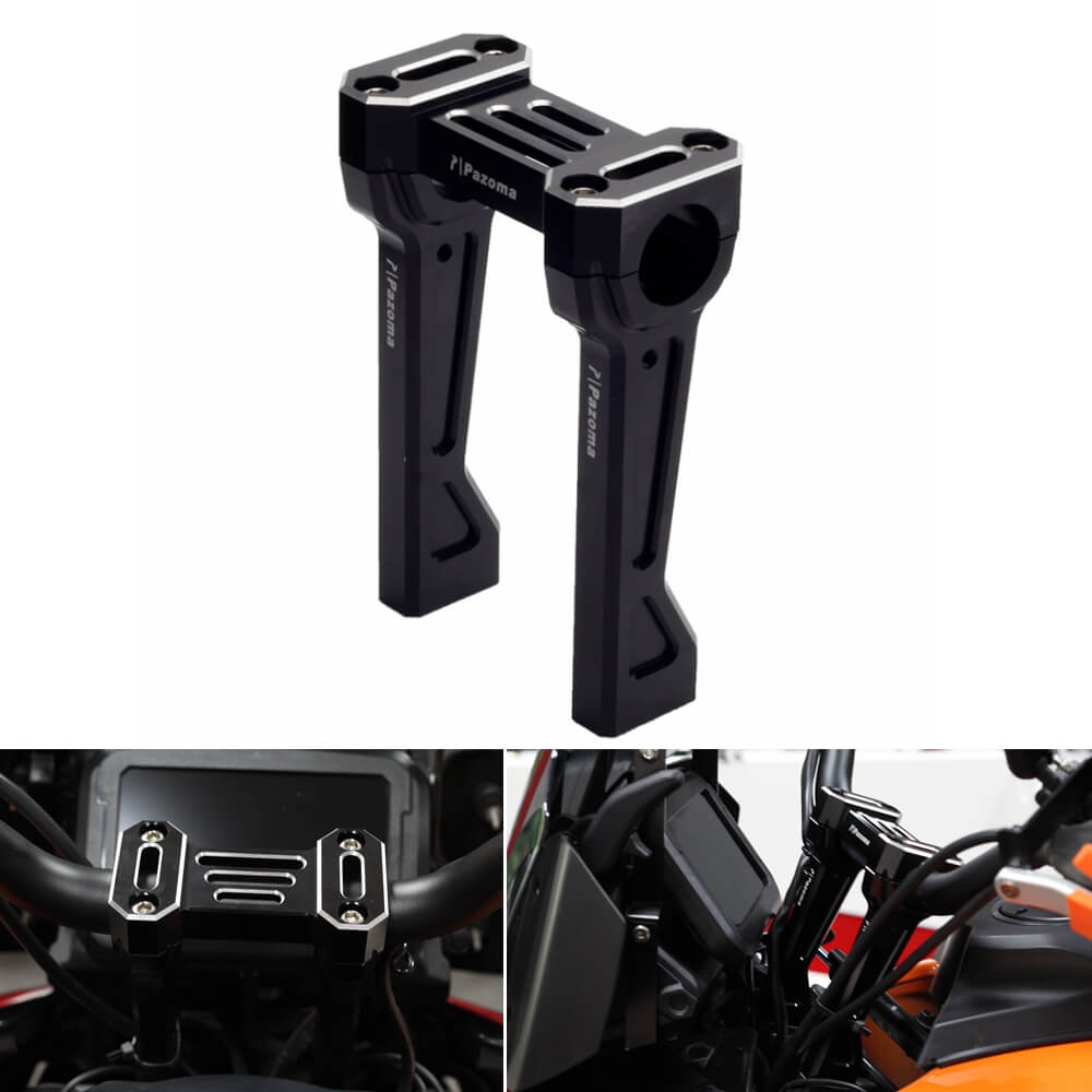 CNC aluminum Handlebar Tall Risers w/Top Clamp Cover kit for Harley Pan America 1250 ST Special RA1250S RA1250 CVO RA1250SE 2021-2025 - pazoma