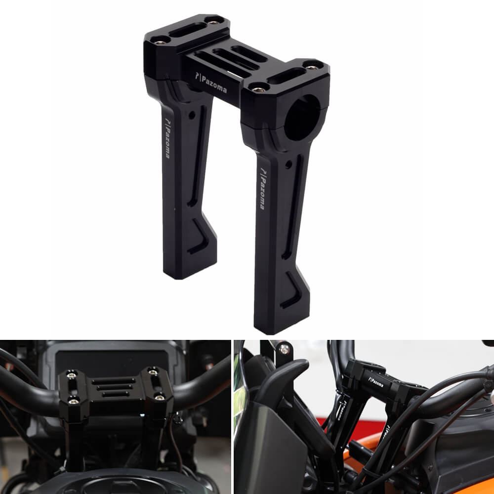 CNC aluminum Handlebar Tall Risers w/Top Clamp Cover kit for Harley Pan America 1250 ST Special RA1250S RA1250 CVO RA1250SE 2021-2025 - pazoma