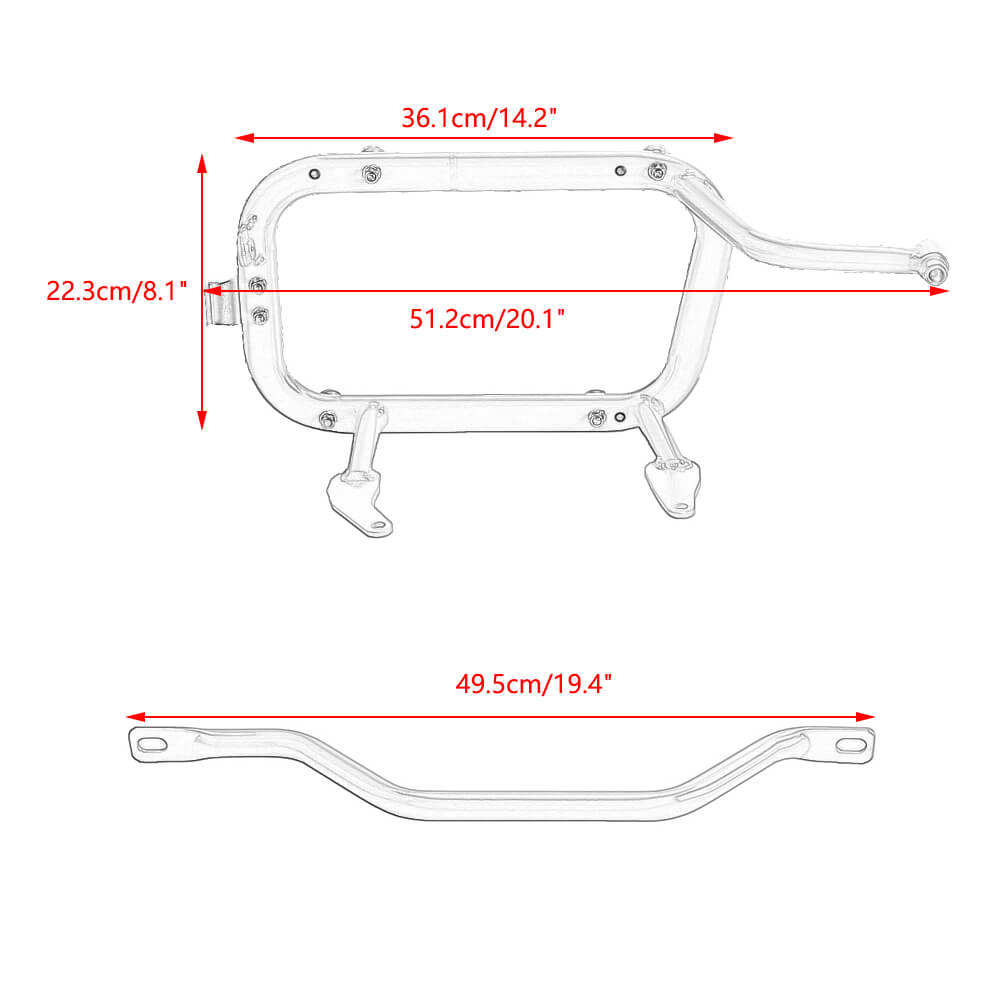 Harley Pan America 1250 Special CVO RA1250SE RA1250S RA1250 Side Case Mounting Plate System Box Luggage Rack Carrier Support Bracket 2021-2024 - pazoma