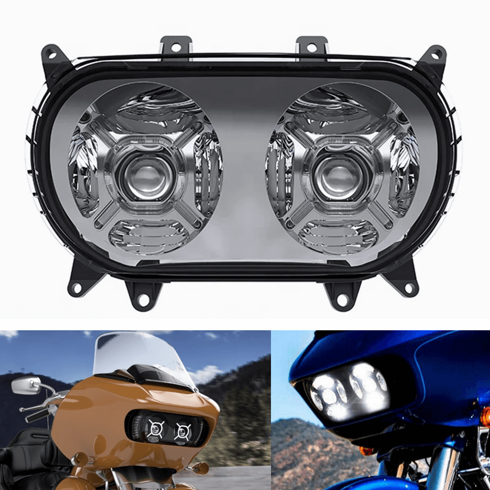 Harley Road Glide ST Special Limited CVO FLTRX FLTRK FLTRXS FLTRXSE FLTRXST FLTRKSE LED Headlight Dual HI/LO Beam Projector Head Lamp w/DRL - pazoma