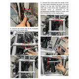 Harley Softail Breakout FXSB 2013-2017 to M8 FXBR LED Headlight Projector Headlamp W/ Conversion Mount Extension Bracket Kit DRL - pazoma