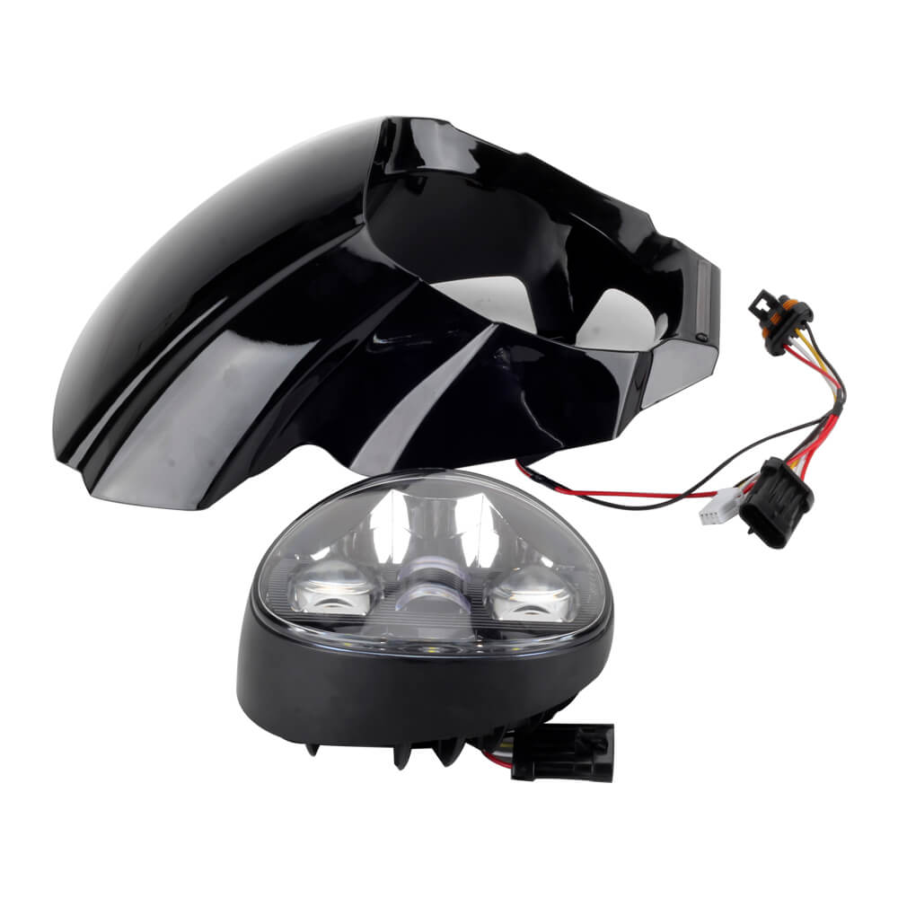 LED Headlight With White DRL Hi-Low Projector Headlamp Front & Fairing Cover Cowl for Harley Softail Breakout 114 FXBR FXBRS 2018-2022 - pazoma