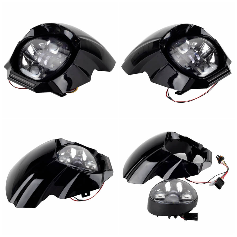 Harley Softail Breakout M8 Breakout 114 FXBR FXBRS Front Headlight Fairing Cover Cowl + LED Headlamp 2018-2022 - pazoma