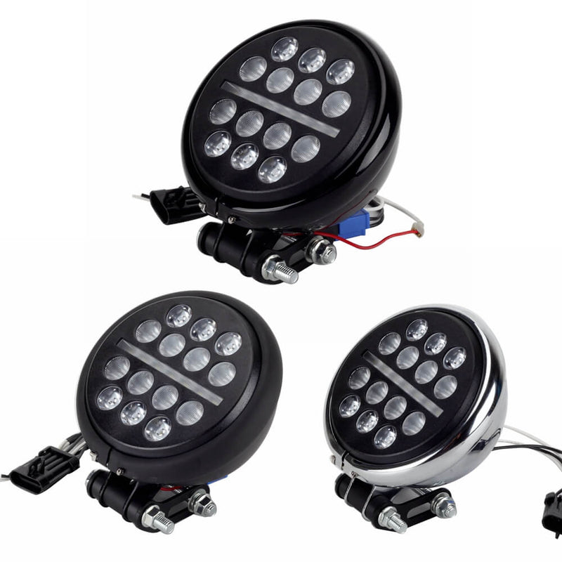 Harley Softail Low Rider S FXLRS to Dyna 5.75 Inch LED Headlight With Conversion Mount Extension Relocation Bracket Hardware kit 20-2025 - pazoma