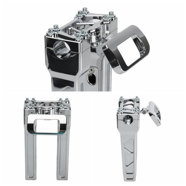 Harley Softail Street Bob Breakout Standard Low Rider ST FXBB FXBR FXST FXLRST Digital Gauge Mount Housing W/Top Clamp Cover Bracket - pazoma