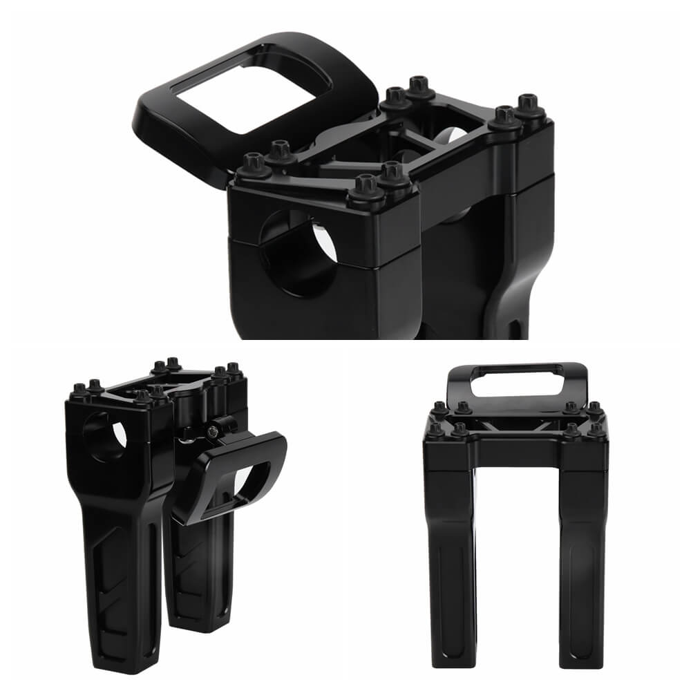 Harley Softail Street Bob Breakout Standard Low Rider ST FXBB FXBR FXST FXLRST Digital Gauge Mount Housing W/Top Clamp Cover Bracket - pazoma