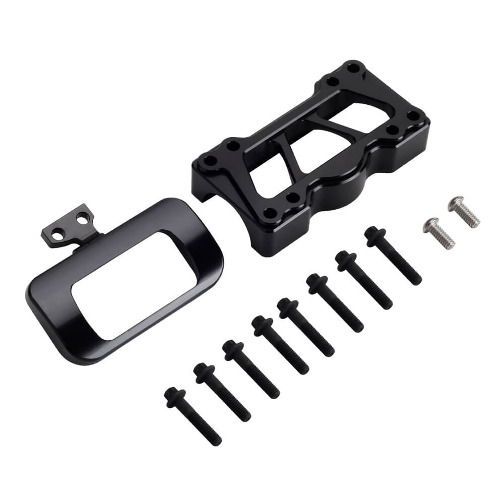 Harley Softail Street Bob Breakout Standard Low Rider ST FXBB FXBR FXST FXLRST Digital Gauge Mount Housing W/Top Clamp Cover Bracket - pazoma