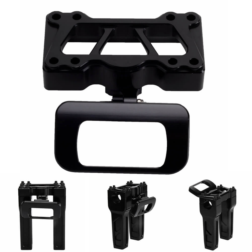 Harley Softail Street Bob Breakout Standard Low Rider ST FXBB FXBR FXST FXLRST Digital Gauge Mount Housing W/Top Clamp Cover Bracket - pazoma