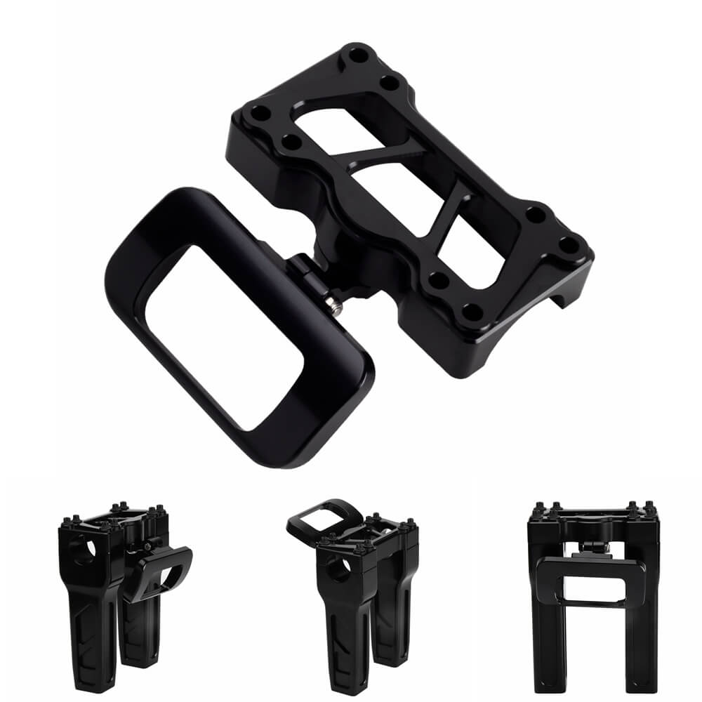 Harley Softail Street Bob Breakout Standard Low Rider ST FXBB FXBR FXST FXLRST Digital Gauge Mount Housing W/Top Clamp Cover Bracket - pazoma