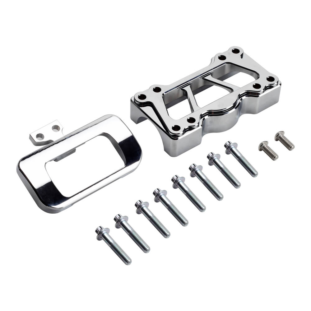 Harley Softail Street Bob Breakout Standard Low Rider ST FXBB FXBR FXST FXLRST Digital Gauge Mount Housing W/Top Clamp Cover Bracket - pazoma