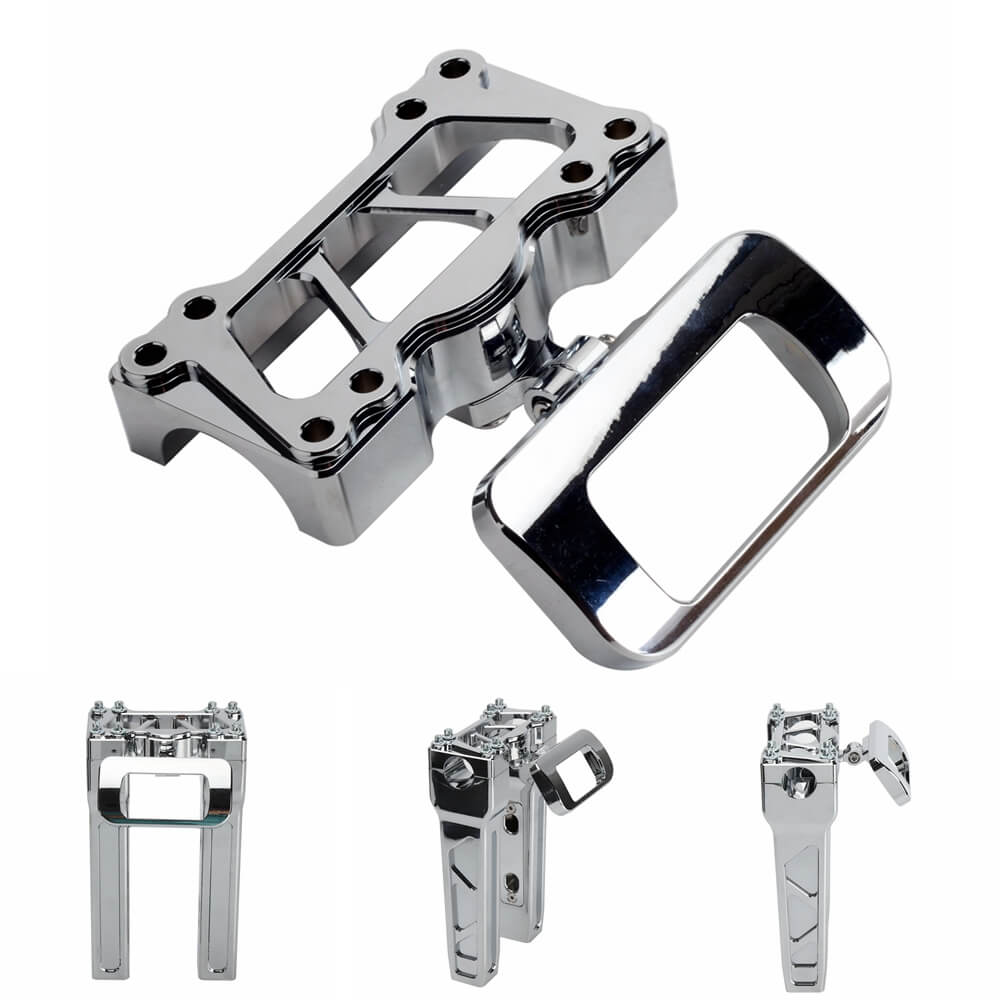 Harley Softail Street Bob Breakout Standard Low Rider ST FXBB FXBR FXST FXLRST Digital Gauge Mount Housing W/Top Clamp Cover Bracket - pazoma