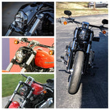 Harley Softail Breakout 114 FXBR FXBRS 2018-2022 LED Headlight Projector Headlamp Head Lamp Kit With Daytime Running Light DRL - pazoma