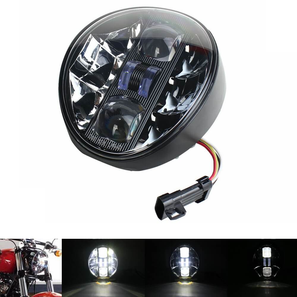 LED Headlight With White DRL Hi-Low Projector Headlamp for Harley Softail Breakout 114 FXBR FXBRS 2018-UP - pazoma