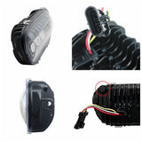 Motorcycle LED Headlight With White DRL High/Low Beam Projector Headlamp for Harley Softail Fat Bob 114 FXFB FXFBS 2018-UP - pazoma