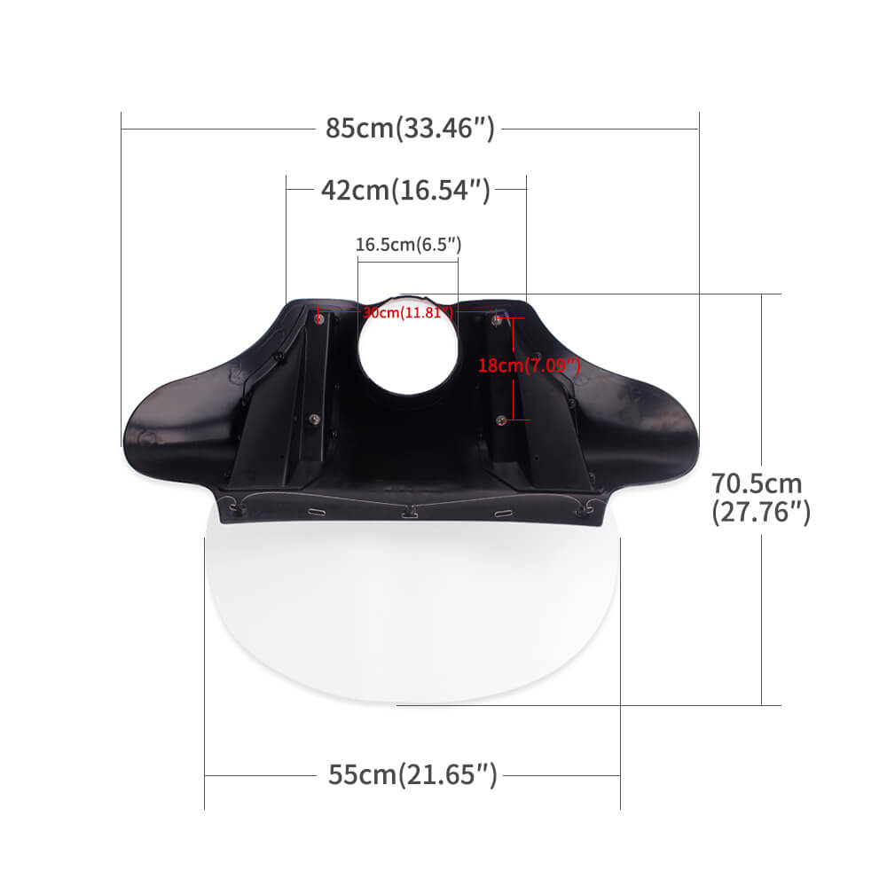 Harley Softail Dyna Street Bob FXDL FXBB FXLR FXBB Sportster XL Indian Scout Front Headlight Batwing Fairing Windshield W/Mounting Kit 1985-2025 - pazoma