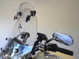 Motorcycle Adjustable Clip On Windscreen Windshield Extension Spoiler Wind Deflector Adjustable Lockable Plus and Mini Size - pazoma