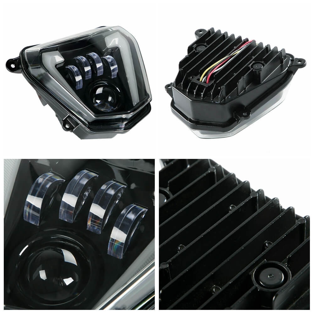 LED Headlight Assembly Headlamp With Day Running Light Angel Eyes DRL For KTM Duke 690 690R 2012-2019 - pazoma