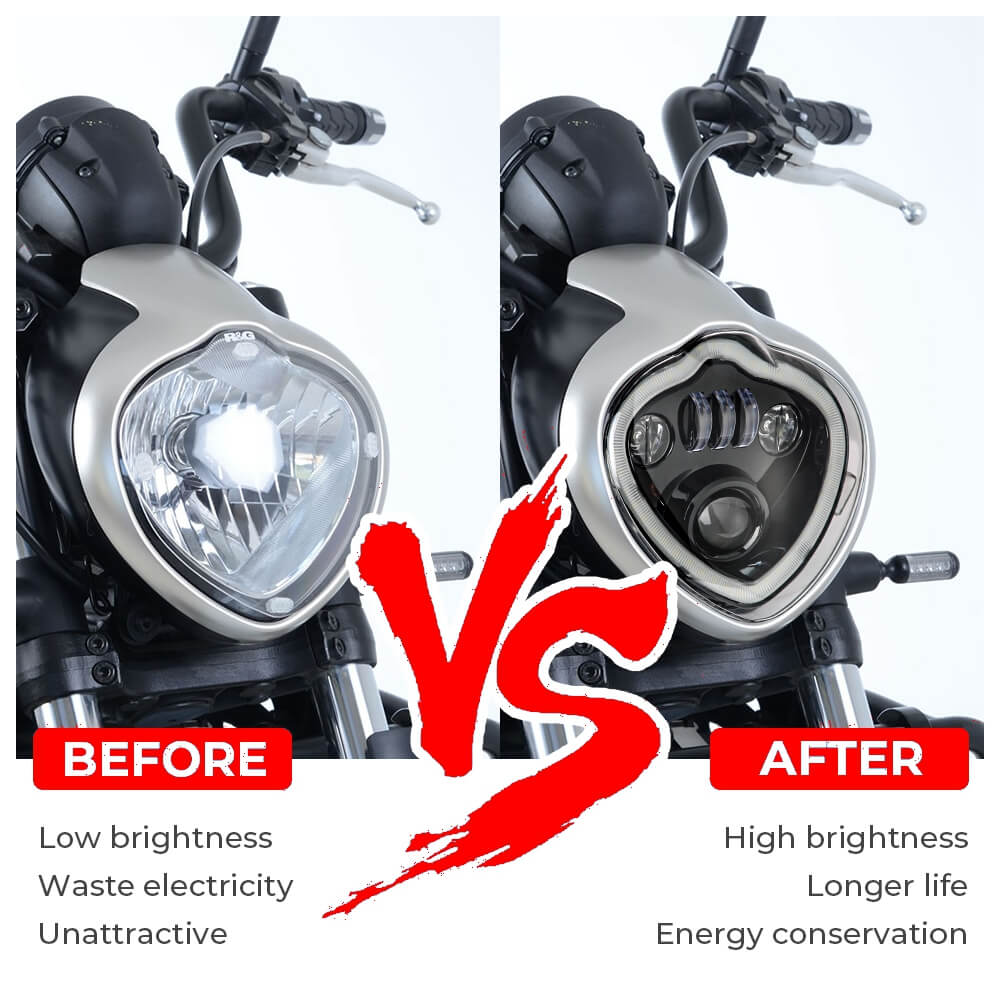 Kawasaki Vulcan S ABS CAFE SE EN650 2015-2020 LED Headlight Headlamp Daylight Running Light DRL Assembly - pazoma