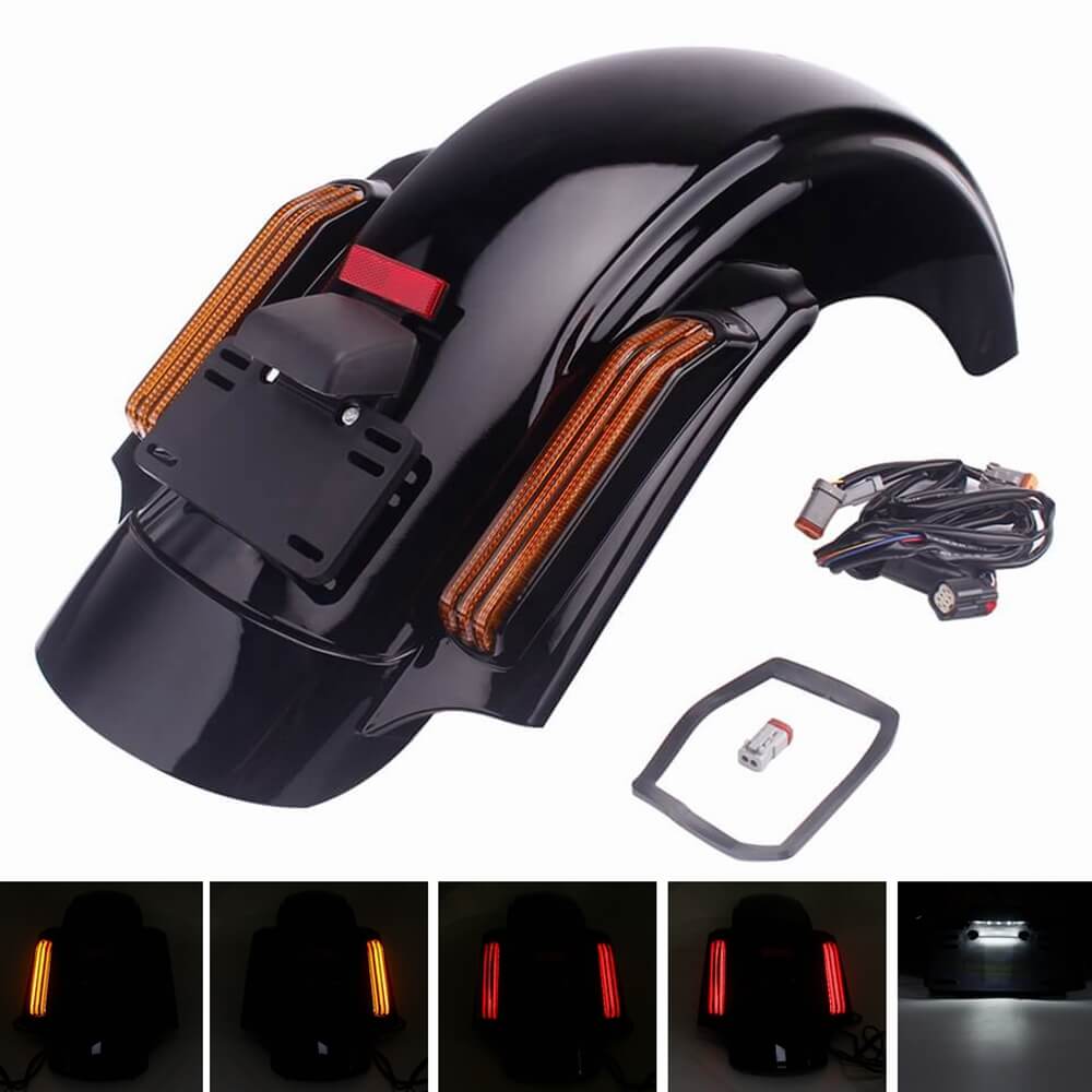 LED CVO Style Rear Fender System For Harley Davidson Touring Road Electra Glide FLHR FLHT FLHX 2014-2020 19 Models - pazoma