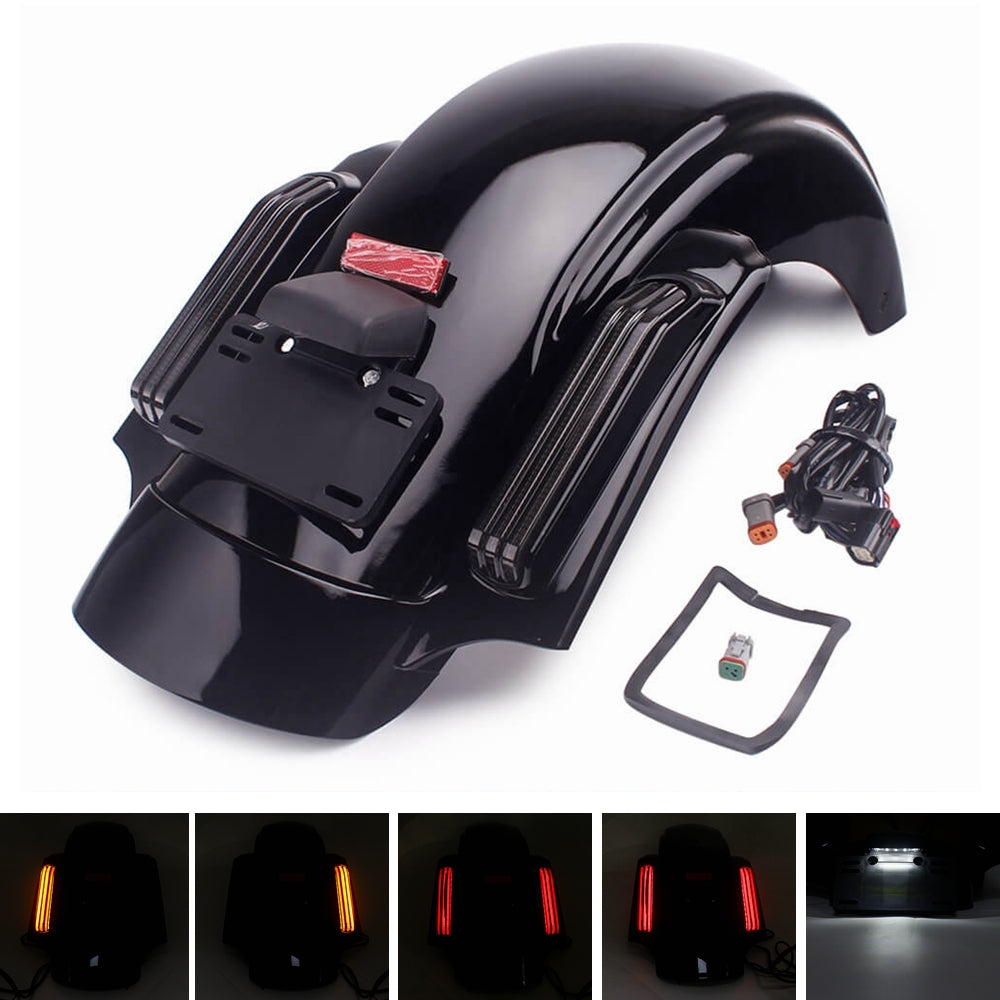 LED CVO Style Rear Fender System For Harley Davidson Touring Road Electra Glide FLHR FLHT FLHX 2014-2020 19 Models - pazoma