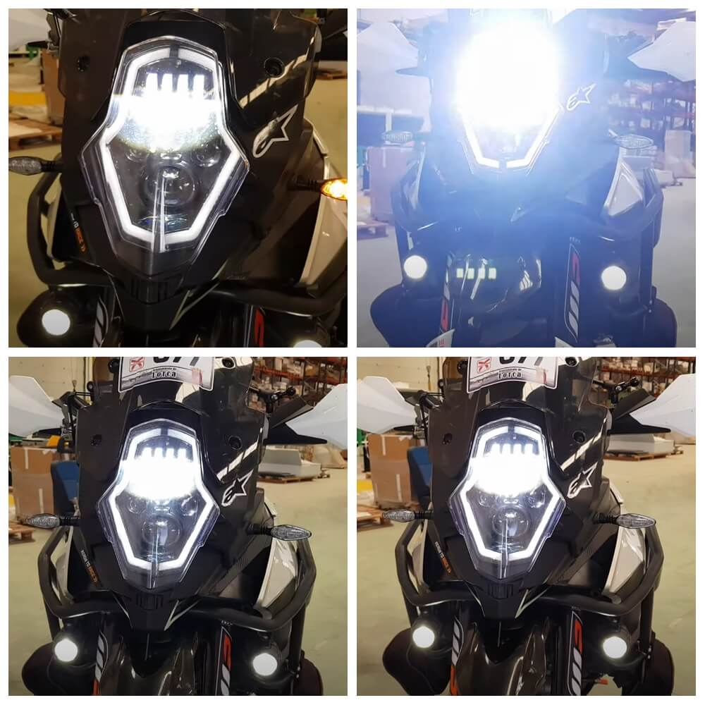 LED Headlight Assembly Headlamp With Daylight Running Light DRL For KTM 1050 1090 1190 1290 ADVENTURE - pazoma