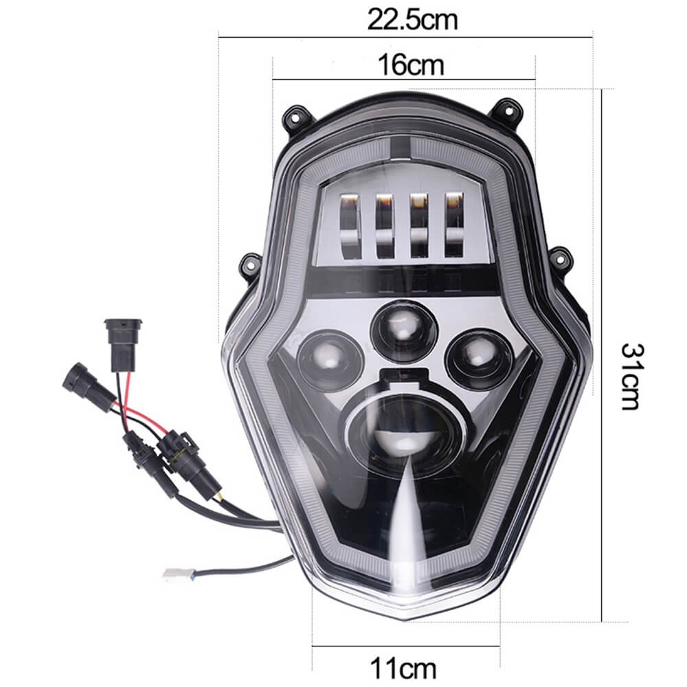 LED Headlight Assembly Headlamp With Daylight Running Light DRL For KTM 1050/1090/1190/1290 ADVENTURE - pazoma