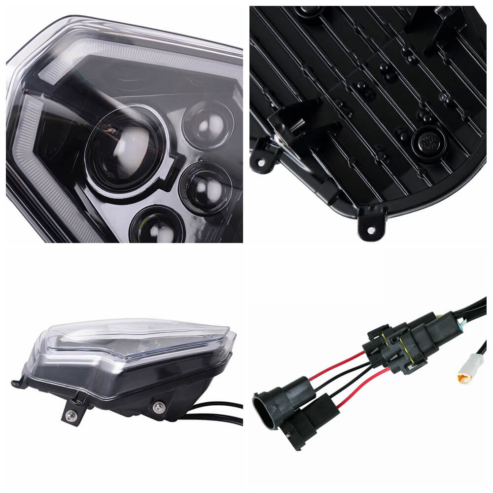 LED Headlight Assembly Headlamp With Daylight Running Light DRL For KTM 1050 1090 1190 1290 ADVENTURE - pazoma