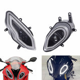 LED Headlight Headlamp Assembly with Daylight Running Light DRL for BMW S1000RR K46 2015-2018
