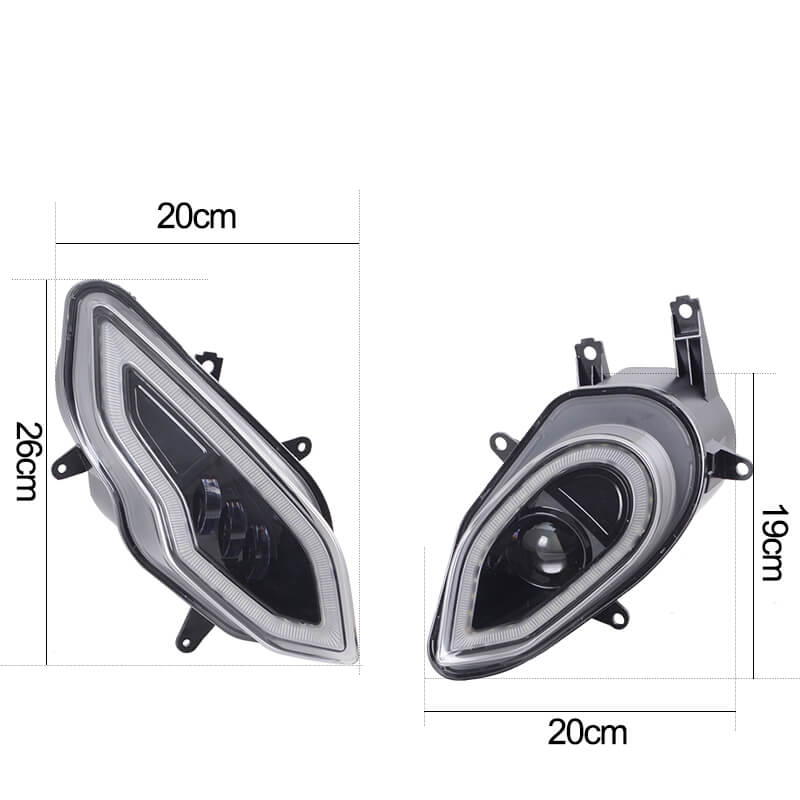 LED Headlight Headlamp Assembly with Daylight Running Light DRL for BMW S1000RR K46 2015-2018 "plug & play" Brighter than stock - pazoma