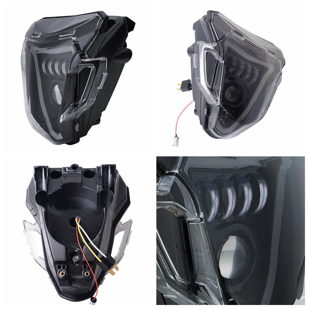 For BMW F800R F 800 R 2015-2020 LED Headlight Headlamp with Daylight Running Light DRL Assembly Kit 2017 2018 2019 (K73) - pazoma