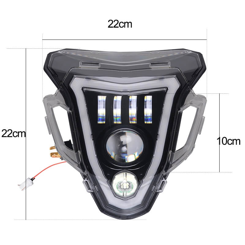 For BMW F800R F 800 R 2015-2020 LED Headlight Headlamp with Daylight Running Light DRL Assembly Kit 2017 2018 2019 (K73) - pazoma