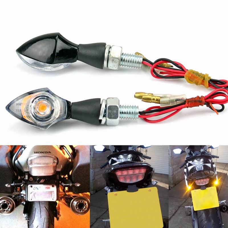 Cat Mini Eye LED Turn Signal Indicators Nano Blinker for MOTO GUZZI QUOTA 1000 V75 Ducati V4 BMW S1000 HONDA SUZUKI YAMAHA - pazoma