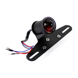 LED Tail Light Lucas-Style with Plate Bracket Rear Brake Stop Lamp BSA Cafe Racer Bobber Chopper Custom Harley Vintage XS650 CB500 - pazoma