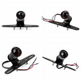 LED Tail Light Lucas-Style with Plate Bracket Rear Brake Stop Lamp BSA Cafe Racer Bobber Chopper Custom Harley Vintage XS650 CB500 - pazoma