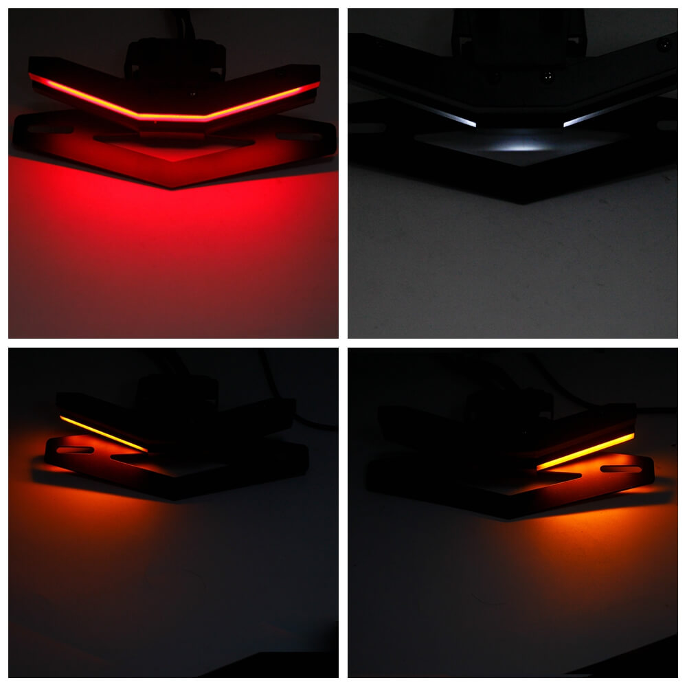 LED Tail Tidy Stealth Fender Eliminator Kit Integrated Taillight Brake Turn Signals License Plate Light Bracket For KTM 790 890 Duke R GP 2018-2023 - pazoma