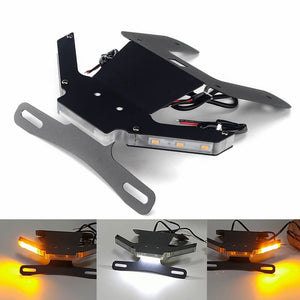 LED Tail Tidy Stealth Fender Eliminator Kit Integrated Turn Signals License Plate Holder Light Bracket For YAMAHA YZF R25 R3 MT25 MT03 2014-2020 - pazoma