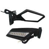 UTV Racing Side LED Turn Signal View Mirrors Adjustable Folding for Can-Am Maverick X3 & X3 Max XRS XDS Turbo R RR 2017-2024 - pazoma