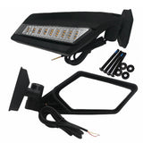 UTV Racing Side LED Turn Signal View Mirrors Adjustable Folding for Can-Am Maverick X3 & X3 Max XRS XDS Turbo R RR 2017-2024 - pazoma