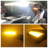 UTV Racing Side LED Turn Signal View Mirrors Adjustable Folding for Can-Am Maverick X3 & X3 Max XRS XDS Turbo R RR 2017-2024 - pazoma