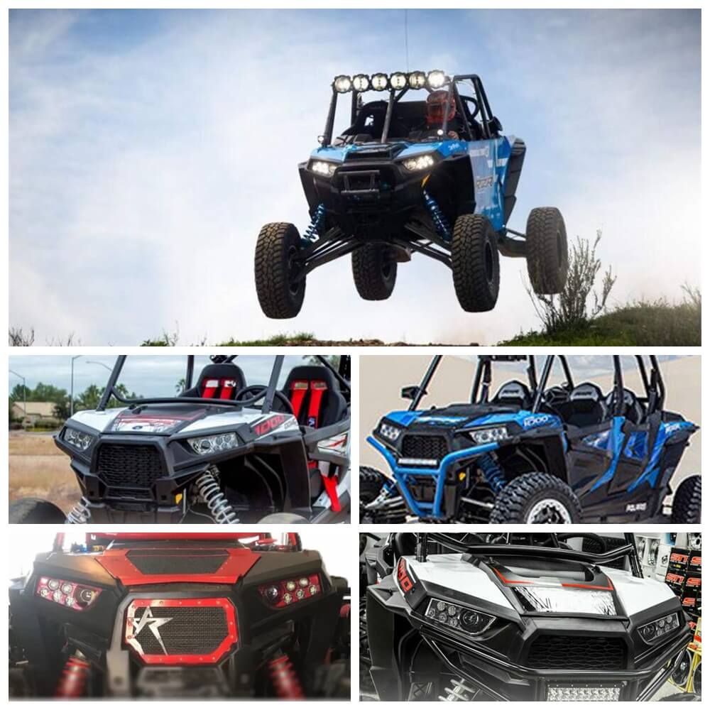 2014-2020 Polaris RZR 1000 XP Turbo RZR 900 General Conversion LED Headlights Kit Replacement Headlamp - pazoma