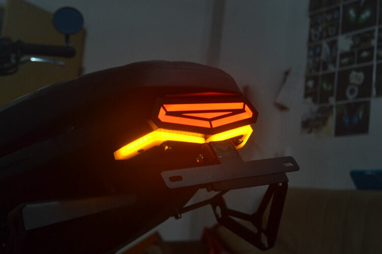 Benelli Leoncino 500 BJ500 LED Tail Tidy Stealth Fender Eliminator Kit Rear Tail Brake Light Turn Signal License Plate Light Bracket - pazoma