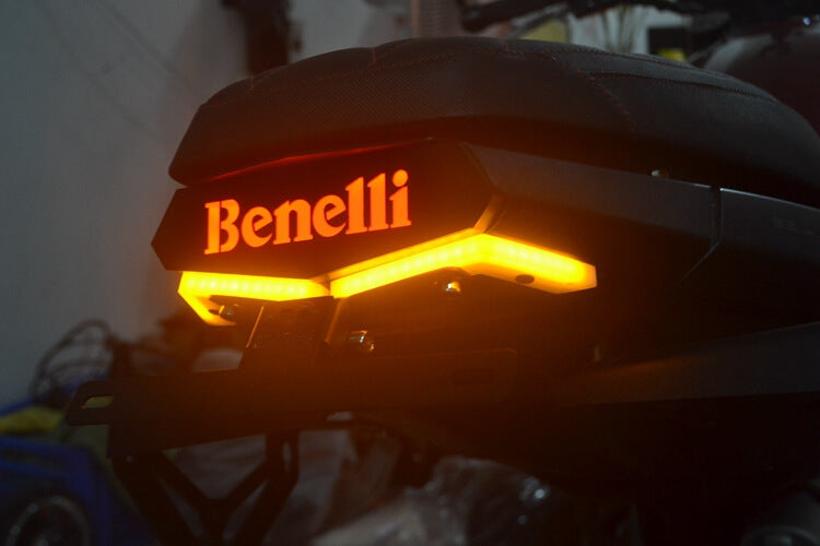 Benelli Leoncino 500 BJ500 LED Tail Tidy Stealth Fender Eliminator Kit Rear Tail Brake Light Turn Signal License Plate Light Bracket - pazoma