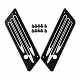 Black Anodized Billet Hard Deep Cut Saddlebag Bags Latch Cover for Harley-Davidson Touring Electra Road Street Glide 1993-2013 - pazoma