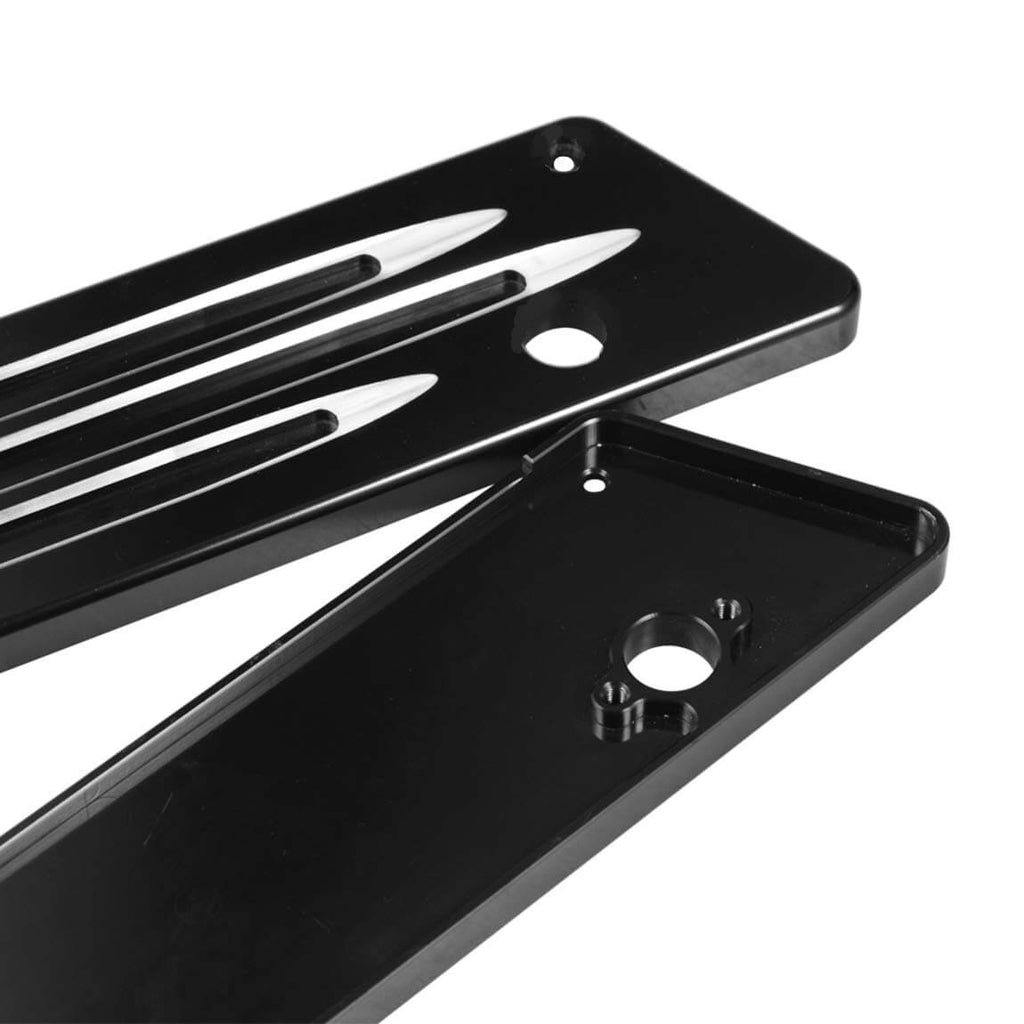 Black Anodized Billet Hard Deep Cut Saddlebag Bags Latch Cover for Harley-Davidson Touring Electra Road Street Glide 1993-2013 - pazoma